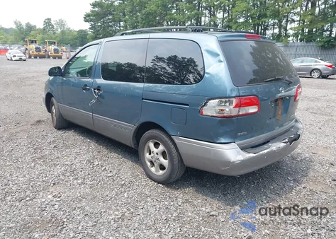 2002 Toyota Sienna Xle z USA, uszkodzony, nr VIN 4T3ZF13CX2U483383